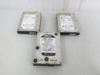 3 x Assorted SATA Hard Disk Drives to Include: 2 x Seagate Barracuda ( 2 x 2TB & 1 x Western Digital 1TB.