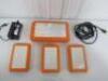 4 x LaCie External Rugged Designed by Neil Poulton, Hard Drives in Orange Protective Covers to Include: 2 x 2TB & 2 x 1TB . Comes with 1 x Power Supply. - 2