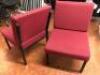 Pair of Dark Red Hopsack Reception/Waiting Area Chairs. - 2
