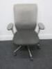 Vitra ID Mesh Adustable Office Chair in Light Grey with Lumbar Support & Adjustable Arms.