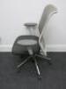 Vitra ID Mesh Adustable Office Chair in Light Grey with Lumbar Support & Adjustable Arms. - 2