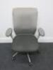 Vitra ID Mesh Adustable Office Chair in Light Grey with Lumbar Support & Adjustable Arms. - 5