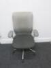 Vitra ID Mesh Adustable Office Chair in Light Grey with Lumbar Support & Adjustable Arms.