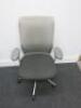 Vitra ID Mesh Adustable Office Chair in Light Grey with Lumbar Support & Adjustable Arms. - 6