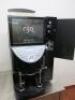 Aequator Swiss Made Commercial Bean to Cup Coffee Machine on Stainless Steel Mobile Cabinet. Model Brasil GB/High Gloss Black, S/N 220509024. Fitted with CURRENZA C-B6M-F-GBP/EUR. Comes with Key & Water Softener. - 2