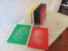 Set of 8 Coloured Chopping Boards with Metal Stand, Size 45cm x 30cm. - 2