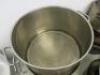 8 x Assorted Sized Aluminium Stock Pots to Include: 1 x D51cm, 2 x D45cm, 3 x D36cm, 2 x D29cm & x 6 Assorted Sized Lids. - 5