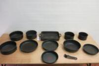 11 x Items of Tefal Ingenio Induction Cookware to Include:Cast Aluminium Roasting Tin, Ingenio Saucepans& Frying Pans with 1 x Handle (As Pictured/Viewed). 
