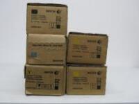 5 x Genuine Xerox Colour Toner Cartridges for C60/C70 to Include: 1 x Black 006R01655, 1 x Cyan 006R01656 & 3 x Yellow 006R01658.