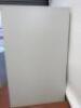 Metal Light Grey 3 Shelf 2 Door Tambour Cupboard with Key. Size H199cm x W120cm x D43cm. - 5