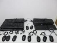 20 x Assorted Keyboards & Mouse to Include: 6 x HP USB Keyboards & 1 x Dell USB Keyboard, 3 x Wired Keyboards & 10 x Wired Mouse