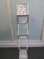 Zed UpLite A4 Free Standing Double Sided Literature Rack. Size H148cm x W26cm x D39cm