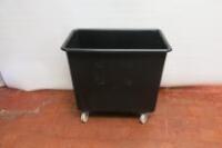 Mobile Plastic Container Truck, Size H79cm x W82cm x D48cm.