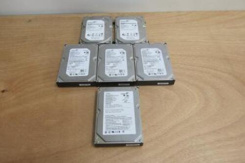 6 x Assorted Sized Seagate Hard Disk Drives to Include; 2 x 1TB, 3 x 500GB, 1 x 120GB