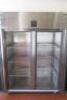 Williams Stainless Steel Commercial Double Door Upright Refrigerator on Castors, Model HJ2SA HC R2, Serial Number 1804/851907. Comes with 6 Shelves. Size H196cm x W140cm x D83cm. - 3