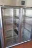 Williams Stainless Steel Commercial Double Door Upright Refrigerator on Castors, Model HJ2SA HC R2, Serial Number 1804/851907. Comes with 6 Shelves. Size H196cm x W140cm x D83cm. - 4