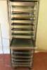 Unitech Engineering Stainless Steel Gastronorm Trolley with 14 x 2/1 GN Trays. Trolley Size H178cm x W60cm x D71cm. - 3