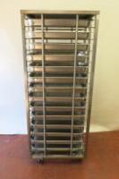 Unitech Engineering Stainless Steel Gastronorm Trolley with 14 x 2/1 GN Trays. Trolley Size H178cm x W60cm x D71cm.