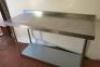 Vogue Stainless Steel Prep Table with Shelf Under & Splashback. Size H90cm x W150cm x D60cm. - 4