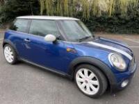 LX58 HFA: Mini Cooper 1.6, 3 Door Hatchback in Blue. Manual 6 Gears, 1598cc, Petrol, Mileage 73500. 3 Owners from New. Comes with V5, 2 x Keys, Service Book & Owners Pack. 
