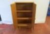 Light Wood 2 Door Adjustable 2 Shelf Cupboard with Grey Handles. Size H139cm x W85cm x D42cm. - 3