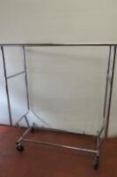 Langria Folding Mobile Clothes Rail. Size H140cm x W130cm x D60cm.