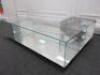 Natuzzi Labirinto Central Glass & Mirror Coffee Table on Castors. Size H35cm x L125cm x D85cm. NOTE: Slight Damage to Top & Mirror Section (As Viewed/Pictured) - 3