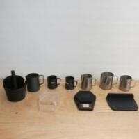 Assortment of Kitchen Accessories to Include; 1 x Mortar & Pestle, 6 x Milk Jugs & 1 x Scales. As Viewed/Pictured