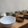 Assortment of Colanders, Mixing Bowls & Wooden Fruit Bowls. Size 2 x 39cm, 2 x 35cm & 2 x 24 cm.As Viewed/Pictured.   - 2