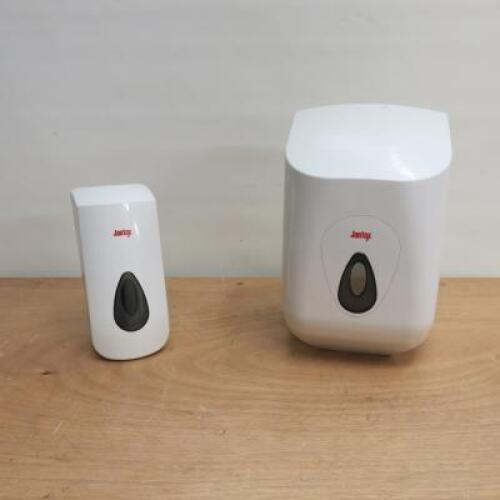 2 x Jentex Centrefeed & Soap Dispensers. As Pictured/Viewed
