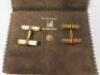 Pair of Van Cleef & Arpels (VCA) 18k Gold (750) Bar Cufflinks with Red Stones Set Around Centre, S/N B9020G31. Comes in Pouch. - 5