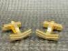 Rare Pair of 18k Gold Vertu Cufflinks in Display Box. Stamped Vertu with Logo, 18k & 750 with Hallmarks, Total Weight 15g. - 4