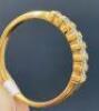 18k Gold Diamond Eternity Ring with 7 x Inset Diamonds, Hallmarks (R010W) - 4