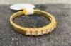 18k Gold Diamond Eternity Ring with 7 x Inset Diamonds, Hallmarks (R010W) - 5