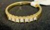 18k Gold Diamond Eternity Ring with 7 x Inset Diamonds, Hallmarks (R010W) - 6
