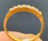 18k Gold Diamond Eternity Ring with 7 x Inset Diamonds, Hallmarks (R010W) - 10