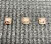 3 x Square Cut Diamonds in 18ct Rose Gold Metal Clasp - 3