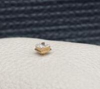 Square Cut Diamond in 18ct Rose Gold Metal Clasp