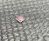 Pink Square Cut Diamond in 18ct White Gold Clasp - 3
