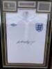 Framed & Glazed Signed Wayne Rooney England Football Shirt with Certificate of Authenticity.&nbsp;
