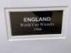 Framed & Glazed Signed 1966 World Cup England Shirt with Certificate of Authenticity. - 10