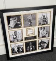 Framed and Glazed Montage of British Sporting Knights, Signed in the Centre by Sir Tom Finney. Comes with Certificate of Authenticity.