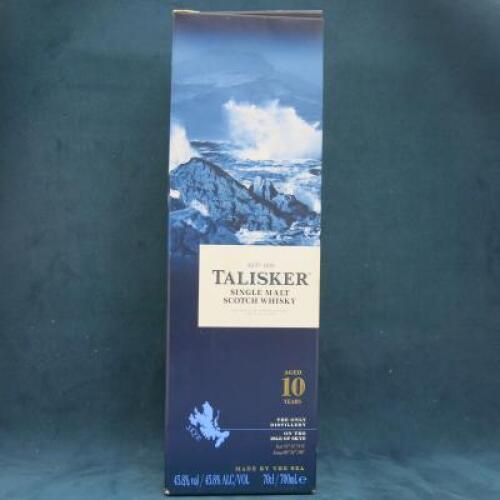 Talisker Single Malt Scotch Whisky, Aged 10 Years, 70cl. Comes in Original Box.&nbsp;