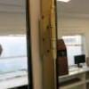 Contemporary Full Length, Gold Metal Framed, Tri Folding, Double Sided, Bevel Edged Mirror. Size H200 x W180 x D5cm. NOTE: small chip to mirror (As Viewed/Pictured). Un-assembled for collection and mirrors are extremely heavy. - 5