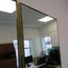 Contemporary Full Length, Gold Metal Framed, Tri Folding, Double Sided, Bevel Edged Mirror. Size H200 x W180 x D5cm. NOTE: small chip to mirror (As Viewed/Pictured). Un-assembled for collection and mirrors are extremely heavy. - 6