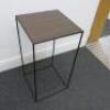 Metal Framed Display Table with Wooden Insert. Size H85cm x W43cm x D43cm. - 2