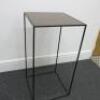 Metal Framed Display Table with Wooden Insert. Size H85cm x W43cm x D43cm. - 4