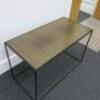 Metal Framed Display Table with Wooden Insert. Size H55cm x W86cm x D43cm. - 2