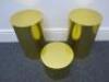 3 x Assorted Sized Gold Wrapped Ply Display Plinths to Include: 2 x H40cm x Dia 25cm & 1 x 20cm x 25cm. - 2