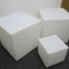 3 x Assorted Sized LED Cube Light. Size 2 x 60cm Cubed & 1 x 35cm Cubed. NOTE: requires power supply. - 2